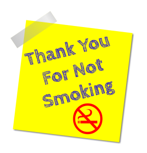 Sigara içmediğiniz için teşekkürler
